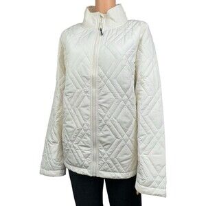 Voyager XL Quilted Jacket Cream Water-Resistant Lightweight Full Zip X-Large